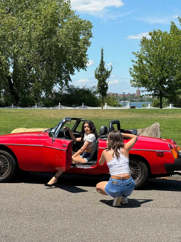 Retro car rental service in New York City